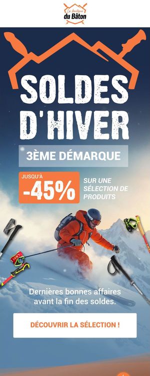 Email La Boutique du Bâton : soldes d’hiver