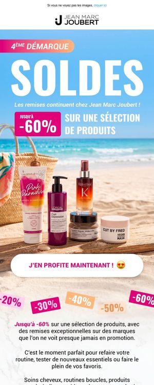 Email Jean Marc Joubert : soldes 4e démarque