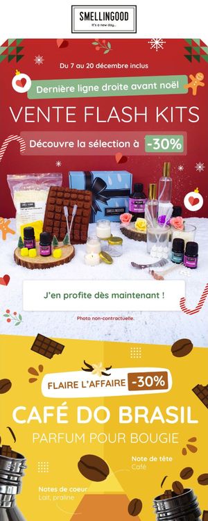 Email Smellingood : vente flash kits
