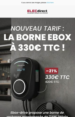 Email Elec Direct : borne Ebox